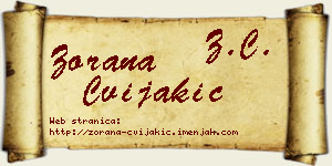 Zorana Cvijakić vizit kartica
